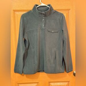 Cozy Fleece Womens Pullover Green Size Small